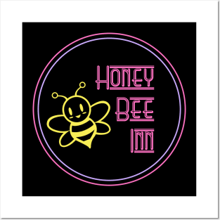 Honey Bee Inn Neon Sign Posters and Art